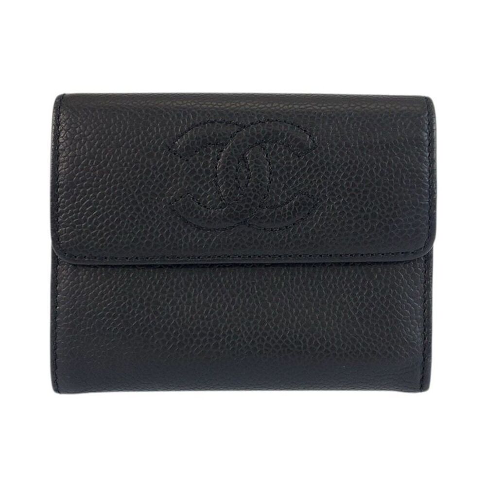 Chanel Coco Mark Leather Wallet